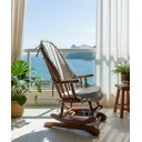 Ver imagem 2 de Cadeira de Balanço Linus Cinza 1,18/40 X 64 X 50 - Móveis de Gramado