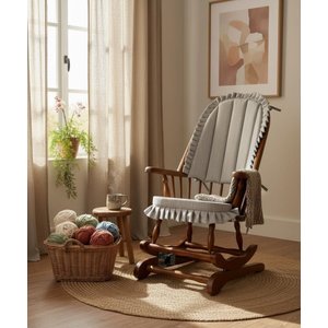 Cadeira de Balanço Linus Cinza 1,18/40 X 64 X 50 - Móveis de Gramado