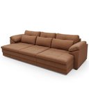 Ver imagem 6 de Sofá Retrátil para Sala de Estar 4 Lugares 332cm Riza S03 Couro Soft Mel - Lyam Decor
