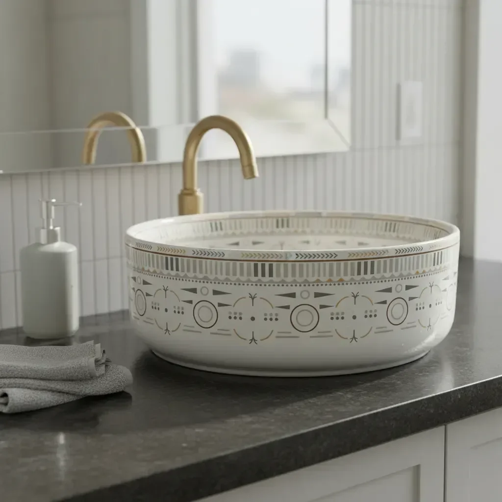 Ver imagem 3 de Cuba Apoio Evier Lavatório Arabesco Marrocos Erg Chebbi