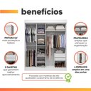 Ver imagem 4 de Guarda Roupas Casal 3 Portas de Correr com Espelho Sami