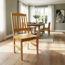 Ver imagem 1 de Kit Cadeiras de Jantar Ripada Madeira Cozinha Rústica