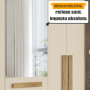 Ver imagem 6 de Guarda-Roupa Casal 5 Portas 1 Porta com Espelho com 3 Gavetas Las Vegas Iii Bege/Cinamomo/Ofwhite