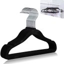 Ver imagem 1 de Kit Cabides Infantil Slim de Veludo - Organização Compacta Cor:preto