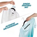 Ver imagem 4 de Kit Cabides Infantil Slim de Veludo - Organização Compacta Cor:preto