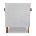 Ver imagem 6 de Kit 02 Poltronas Decorativa Natália Linho Base em Madeira Castanho - Pallazio