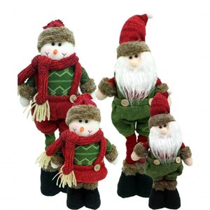 Dupla Bonecos Natalino Pernas Ajustáveis Boneco e Neve Noel