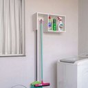 Ver imagem 4 de Armário Aéreo para Lavanderia MDP 15mm com Nicho Organizador Branco
