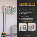Ver imagem 2 de Armário Aéreo para Lavanderia MDP 15mm com Nicho Organizador Branco