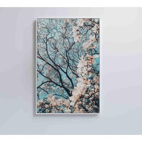 Quadro Cerejeira 80x120 Cm Tecido Canvas