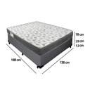 Ver imagem 4 de Cama Box Casal Sintético + Colchão de Espuma D33 - Sereneprime - 138cm Cinza