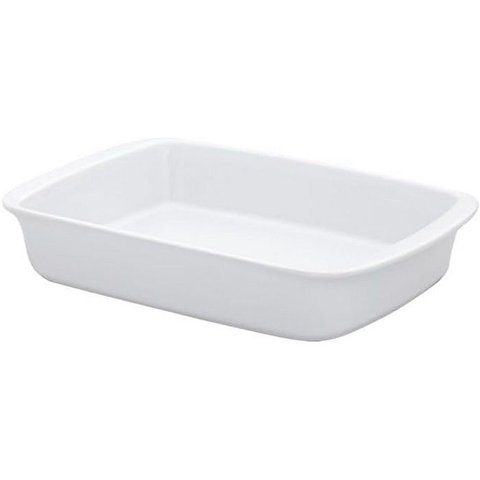 Conjunto 4 Travessas Refratária Tango Grande 40x24x7 Cm Branco Oxford