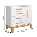 Ver imagem 4 de 4315 - Berco Mini Cama Q Slim Branco Acetinado (4315.3),4355- Comoda Sap. 1pt/4gav Q Slim Branco