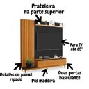 Ver imagem 4 de Painel Tv Grande 65 Polegadas Ripado Jakarta Luapa Moveis