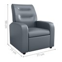 Ver imagem 2 de Poltrona Reclinável Decorativa Jersey Sintético Chumbo