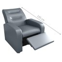 Ver imagem 3 de Poltrona Reclinável Decorativa Jersey Sintético Chumbo