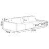 Sofá Ilha 3 Lugares Living 312cm Modulado Lary Linho Bege Pu Pto K01 - D'rossi - 7
