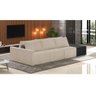Sofá Ilha 3 Lugares Living 312cm Modulado Lary Linho Bege Pu Pto K01 - D'rossi - 6