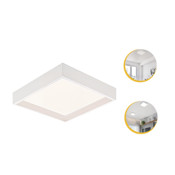 Kit 10 Painel Led Recuado Sobrepor 24w Plafon Quadrado - Branco - Branco Neutro 4000k - 110v/220v - 2