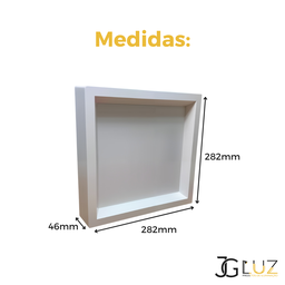 Kit 10 Painel Led Recuado Sobrepor 24w Plafon Quadrado - Branco - Branco Neutro 4000k - 110v/220v - 5