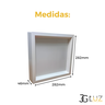 Kit 10 Painel Led Recuado Sobrepor 24w Plafon Quadrado - Branco - Branco Neutro 4000k - 110v/220v - 5