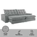 Ver imagem 2 de Sofá Livy Linho 02 Módulos de 80cm B25cm Meu Sofá Online A230 Linho Cinza