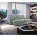 Ver imagem 1 de Sofá Livy Linho 02 Módulos de 80cm B25cm Meu Sofá Online A230 Linho Cinza