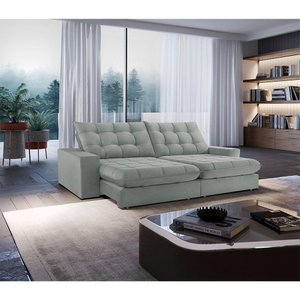 Sofá Livy Linho 02 Módulos de 80cm B25cm Meu Sofá Online A230 Linho Cinza