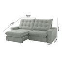 Ver imagem 3 de Sofá Livy Linho 02 Módulos de 80cm B25cm Meu Sofá Online A230 Linho Cinza