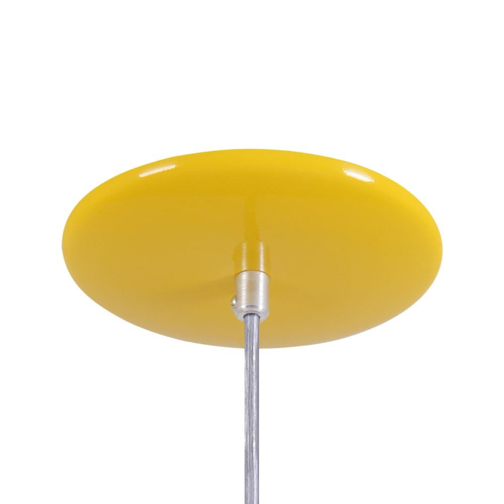 Pendente Meia Lua 40cm Luminária Alumínio Amarelo - 2