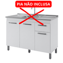 Ver imagem 4 de Balcão para Pia de Cozinha Multifuncional - Branco