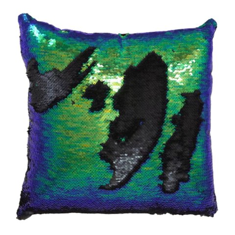 Capa Para Almofada Magic Paetês - Preta/Fruta Cor Jolitex