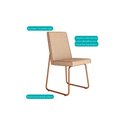 Ver imagem 6 de Sala de Jantar Completa Ariel Maior 1601 Tampo Madeirado C- Vidro 160x80cm e 6 Cadeiras Lira Rose-