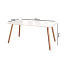 Ver imagem 3 de Sala de Jantar Completa Ariel Maior 1601 Tampo Madeirado C- Vidro 160x80cm e 6 Cadeiras Lira Rose-