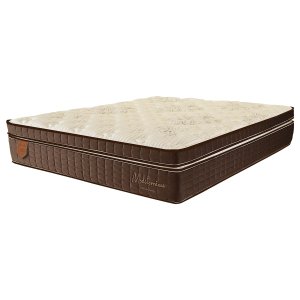 Cama Box Queen (box + Colchão) 158x198x69 Prorelax Mediterrâneo Molas Ensacadas Euro Pillow - Marrom