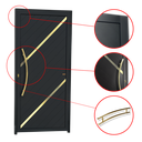Ver imagem 3 de Porta Lambril Duna c/Puxador e. Super Preto Dourado 90 Brimak