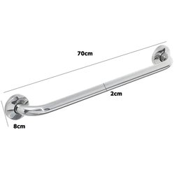 Alça Apoio Barra Suporte Anti Queda 70cm Kit 10 Uni Banheiro Idoso Gestante Criança Varanda Box Corr - 4