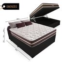 Ver imagem 5 de Cama Box Baú Casal + Colchão de Molas - Anjos - Classic Superlastic - 138x188x64 Cm Preto