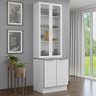Kit Balcão + Cristaleira 70cm Branco Veludo Lux Madesa 01 - 1