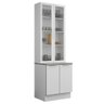 Kit Balcão + Cristaleira 70cm Branco Veludo Lux Madesa 01 - 3