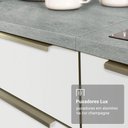 Ver imagem 4 de Kit Balcão + Cristaleira 70cm Branco Veludo Lux Madesa 01