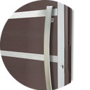 Ver imagem 2 de Porta Pivotante Alumínio Lambril Premium c/Puxador e.Mix Corten 100 Brimak