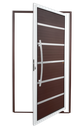 Ver imagem 1 de Porta Pivotante Alumínio Lambril Premium c/Puxador e.Mix Corten 100 Brimak