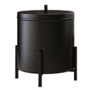 Ver imagem 2 de Suporte Papel Higiênico Com Lixeira De Banheiro Level Preto