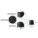 Ver imagem 3 de Suporte Papel Higiênico Com Lixeira De Banheiro Level Preto