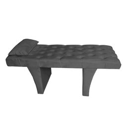Kit Maca Estética Reta Capitonê com Mocho e Escadinha 80 Cm Turqueza Slk Decor Cinza - 2