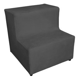 Kit Maca Estética Reta Capitonê com Mocho e Escadinha 80 Cm Turqueza Slk Decor Cinza - 3