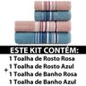 Toalha de Banho + Rosto Algodão Jogo de 4 Peças Camesa - Emcompre - 3