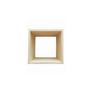 Nicho de Madeira Simples Nogueira 1,2x27x24,5x15cm