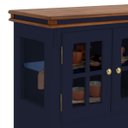 Ver imagem 3 de Balcão Buffet 4 Portas 2 Gav. Prateleiras em Vidro Manchester 2041 Linz Móveis - Azul Petróleo/imbui